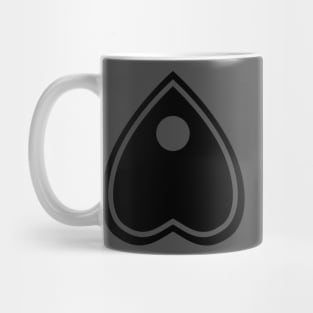 Allover Planchette Pattern - Black on Gray Mug